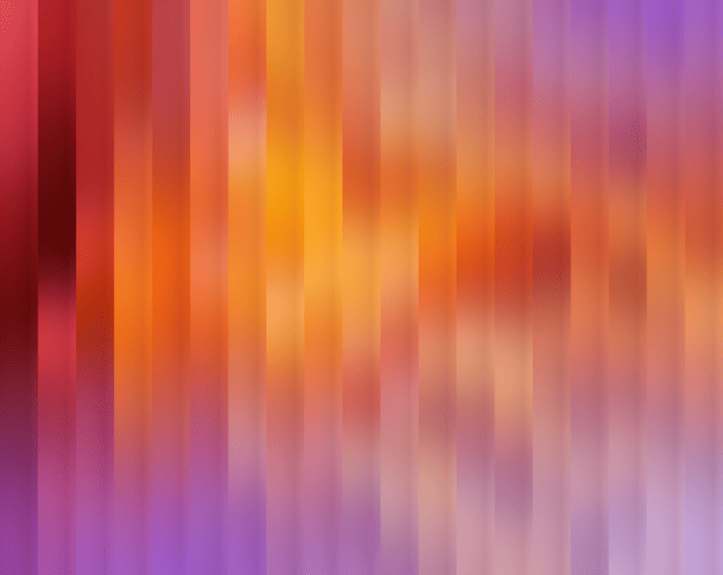 Glass shapes with orange-purple gradient background