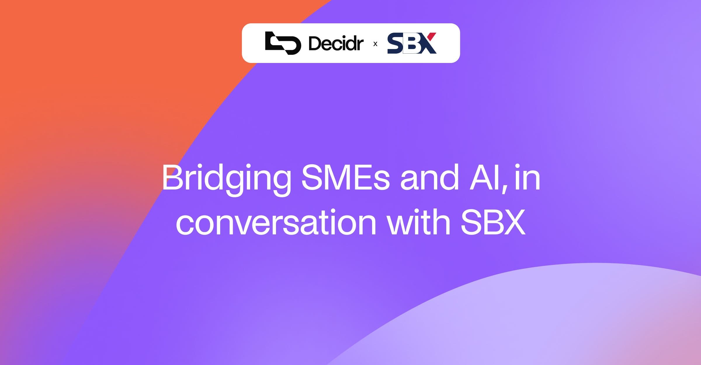 Bridging the gap: SMEs. AI A conversation with SBX.
