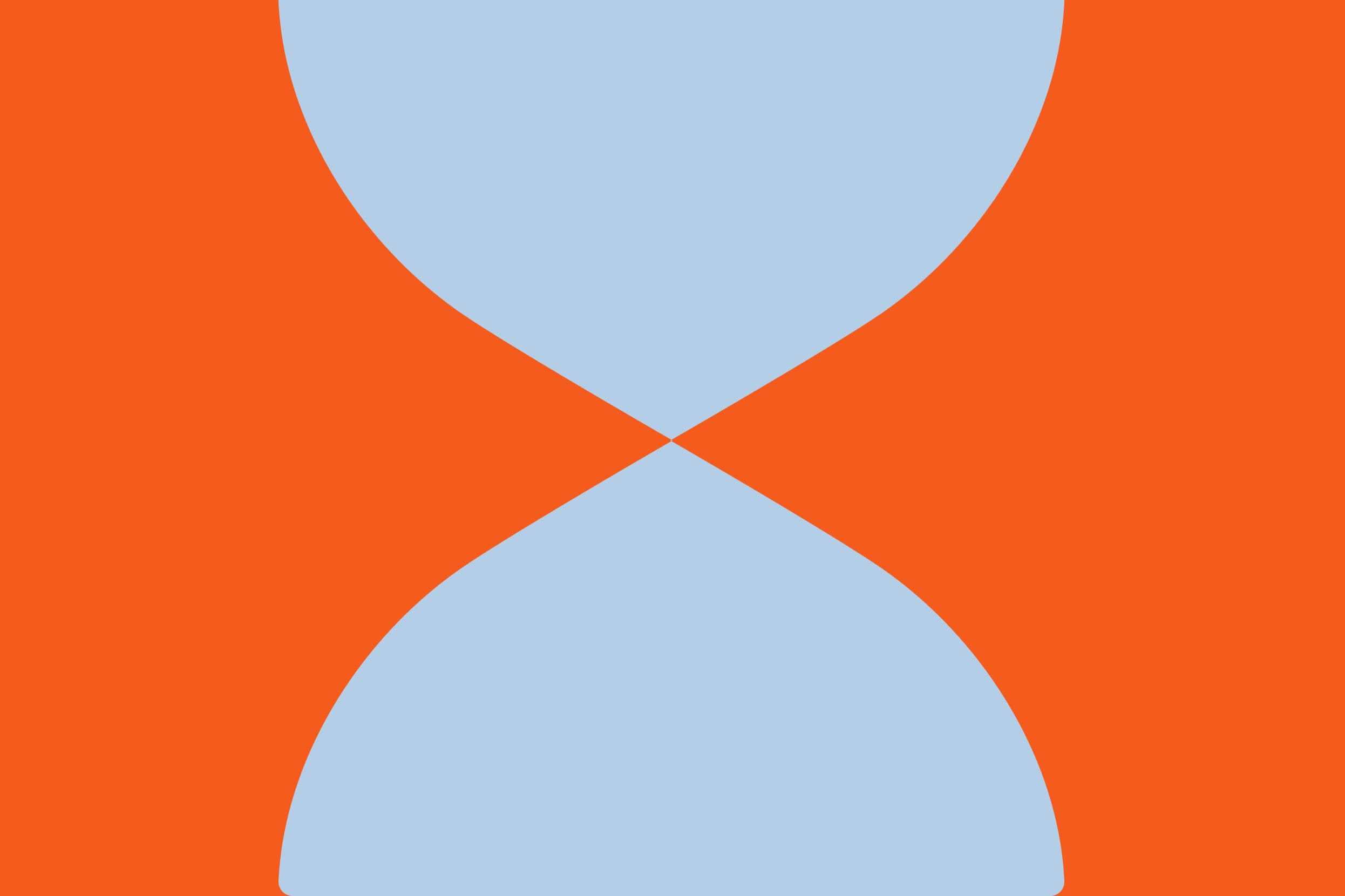 Orange hourglass