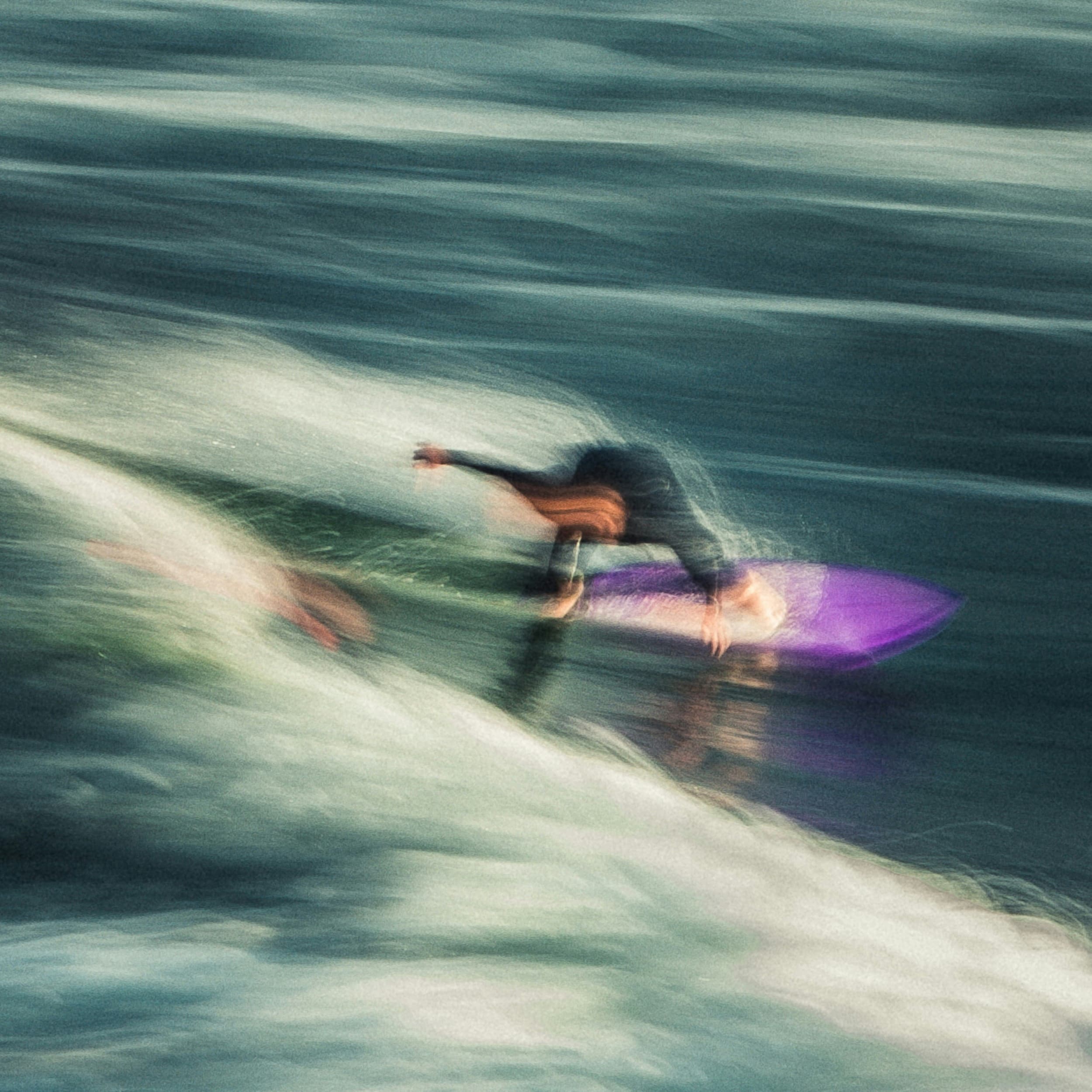motion blur of surfing